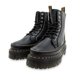 Dr. Martens - Air Wair - Jadon Zip in Black Milled Nappa Leather. Ladies 10